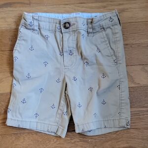 Anchor Print Khaki Shorts